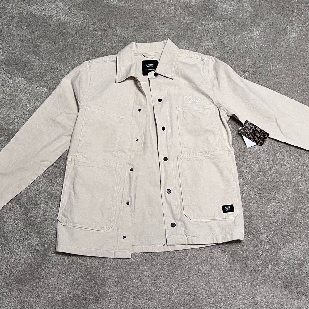 NWT VANS Drill Chore Coat - Cream - Men’s Small